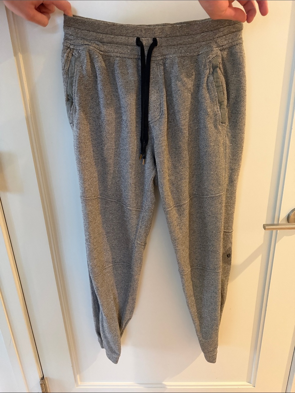 Lululemon Men's Gray Jogger Sweatpants with Drawstring Waist